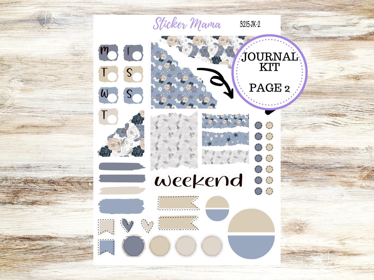 Journal Planner Sticker Kit  | Charming Roses #3215