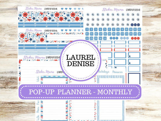 LD Monthly POP-UP Planner Kit #3035 || American Dream || Laurel Denise Kit || Laurel Denise Stickers || April 25