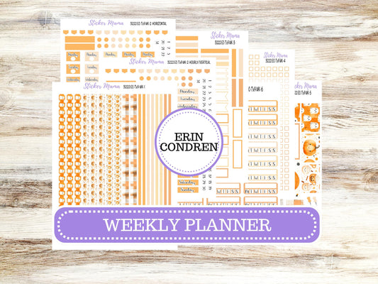 Erin Condren Weekly Planner Kit | WK 3222 Cozy Ghost October