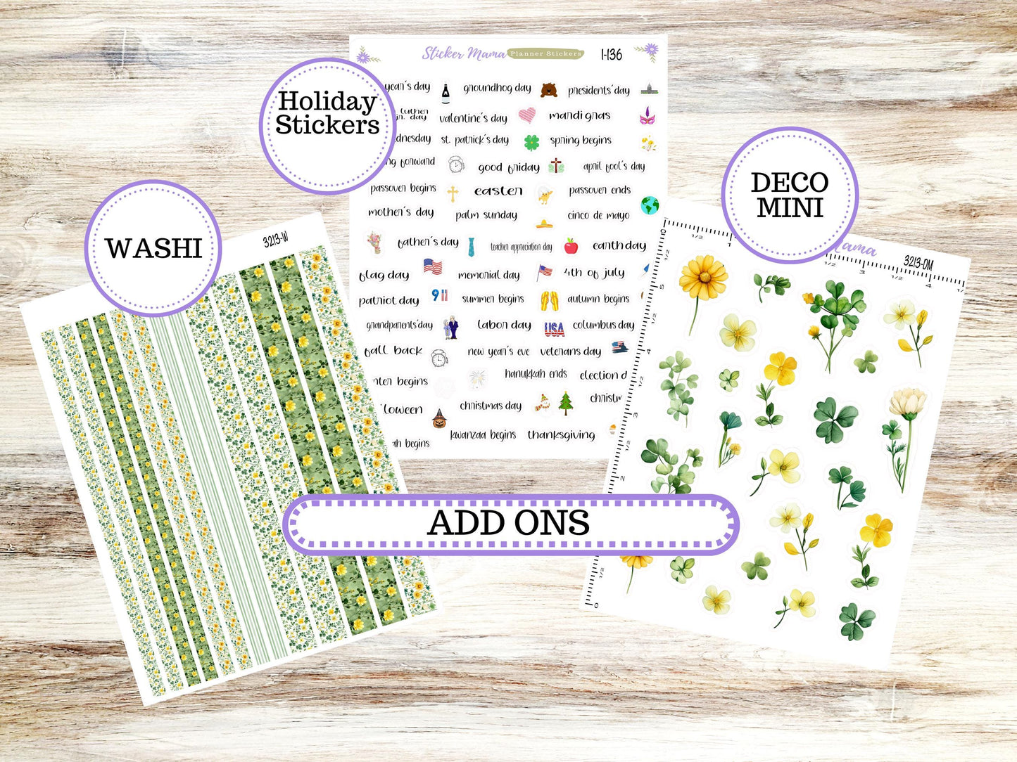 LD Small "The Scout" || PORTRAIT Weekly + Monthly Planner Kit #3213 || March Lucky Blossom || Laurel Denise Kit Portrait  || 11-25