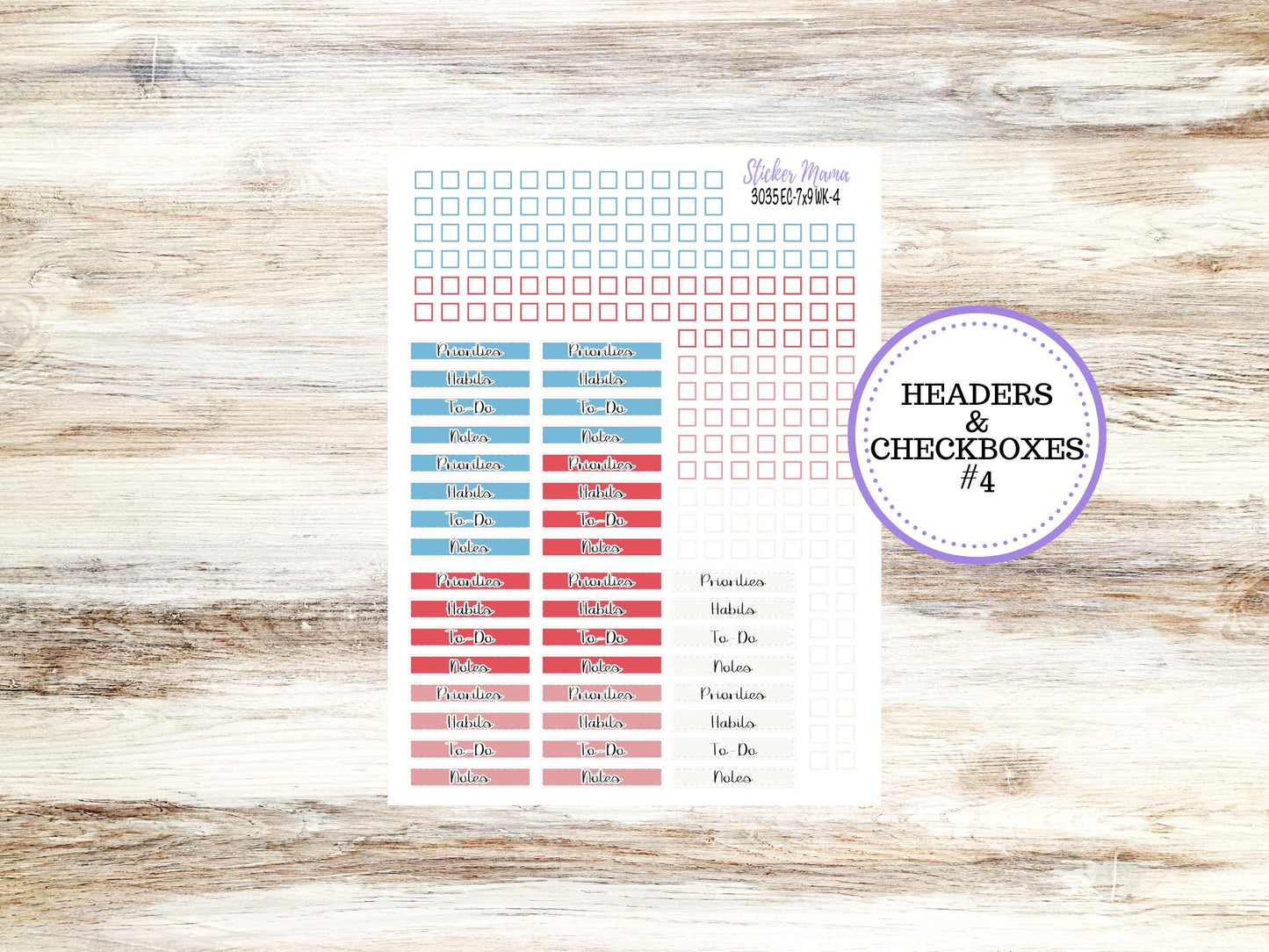 Erin Condren Weekly Planner Kit | Vertical & Hourly Stickers | WK-3035 American Dream