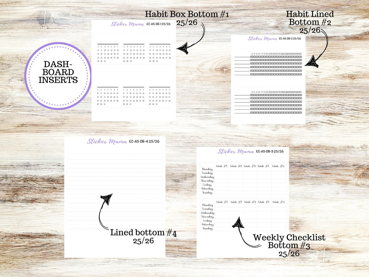 ERIN CONDRE Monthly Kit-3118 || A5 || EC A5 Stickers  || - ec January Monthly Kit - Monthly Planner Kits - Monthly Budget