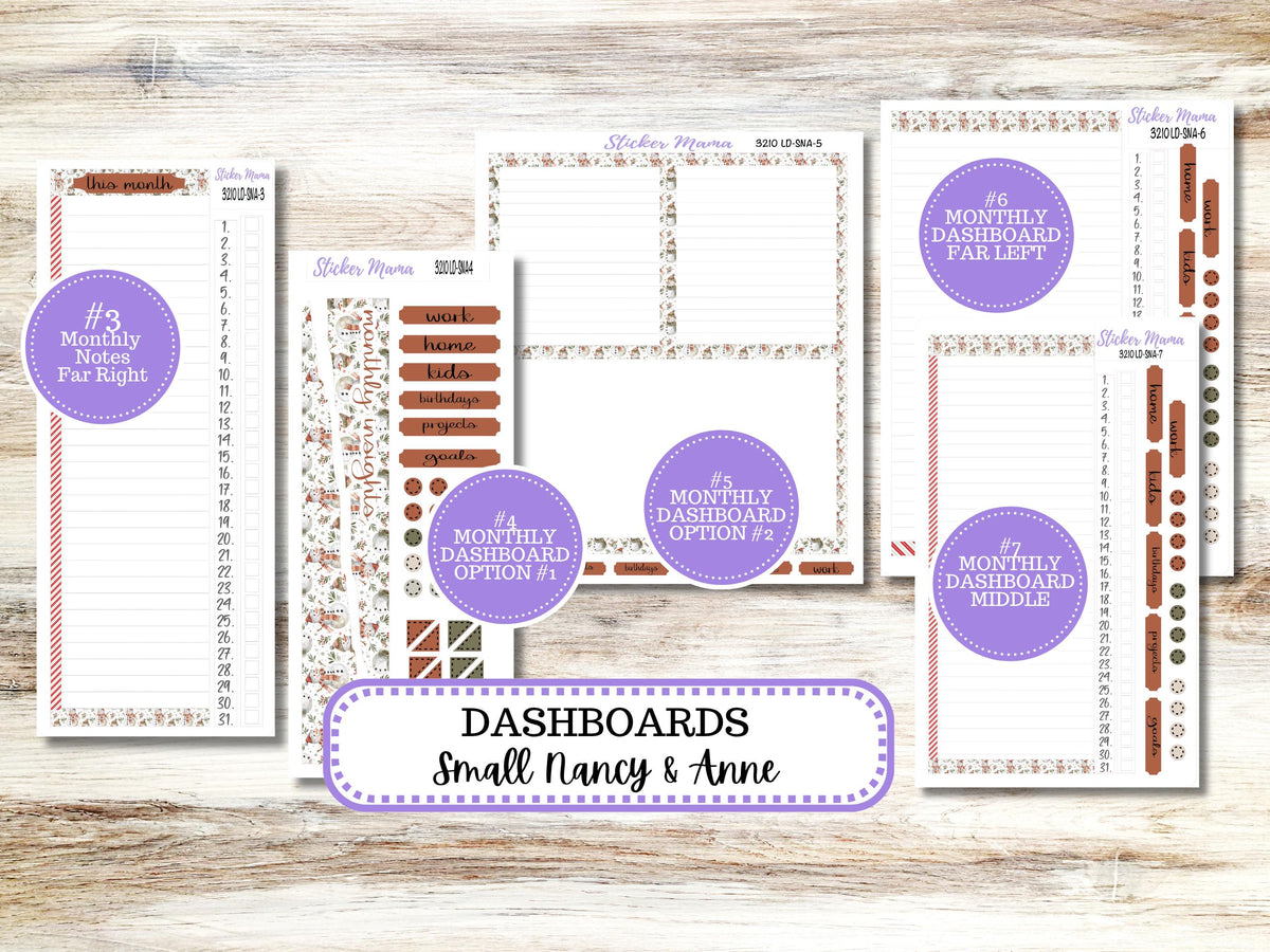 Laurel Denise Small Anne and Nancy Planner Sticker Kit 3210 | December Frosty Friends | 9-26