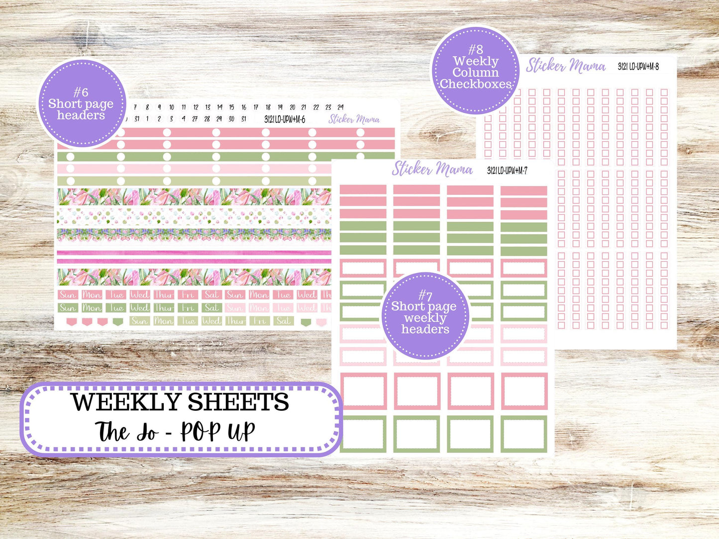 LD POP-UP Week+Month Planner Kit #3121 || The Jo || April Easter Petals || Laurel Denise Kit || Laurel Denise Stickers || 12-25