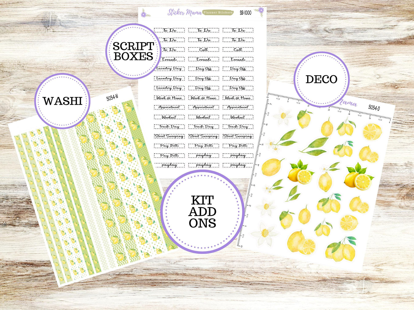 SIMPLE KIT  || #3034 || Fresh Squeeze || Any Kind Planner || Planner Stickers || Planner Stickers