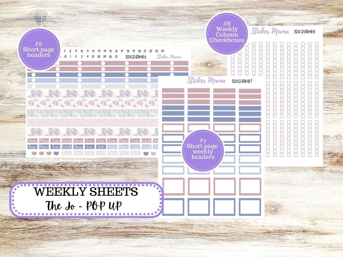 LD POP-UP Week+Month Planner Kit #3214 || The Jo || April Peony Palace || Laurel Denise Kit || Laurel Denise Stickers || 12-25