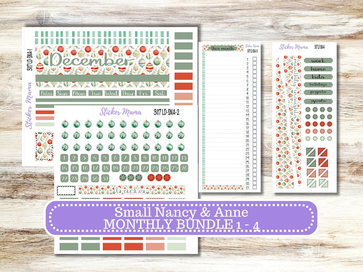 Laurel Denise Small Anne and Nancy Planner Sticker Kit 3117 | December Jolly Jewels | 9-26