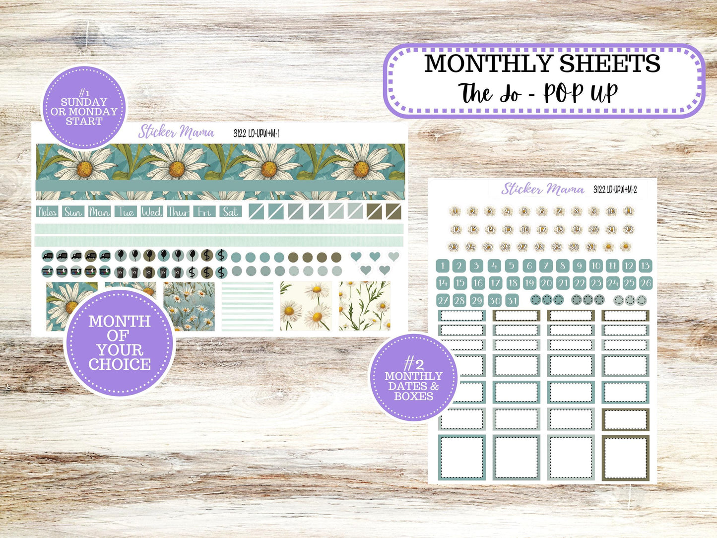 LD POP-UP Week+Month Planner Kit #3122 || The Jo || Vintage Bloom || Laurel Denise Kit || Laurel Denise Stickers || 11-25