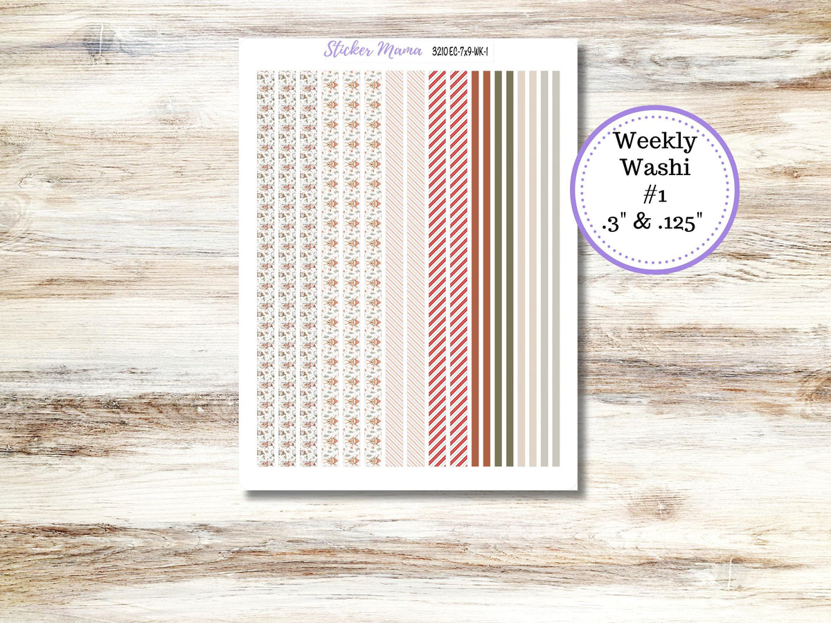 Erin Condren Weekly Planner Kit 3210 | December Frosty Friends | Horizontal | Vertical | Hourly | 9-26