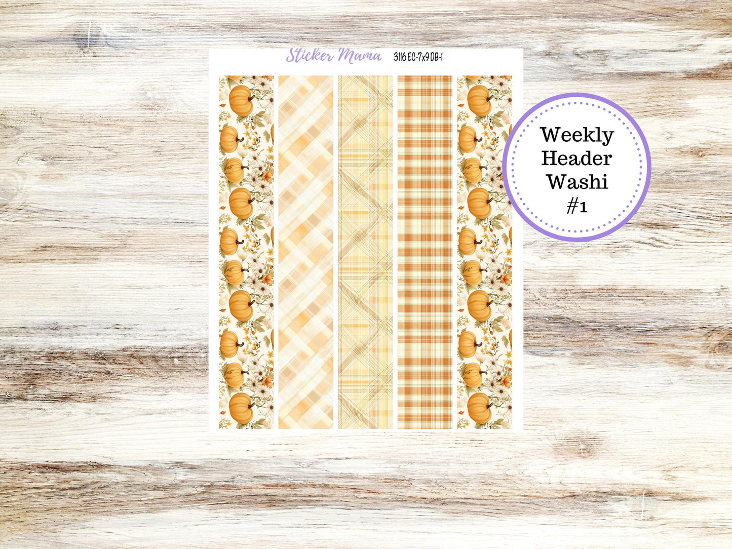 Erin Condren Dashboard Planner Kit DB | 3116 Pumpkin Spice