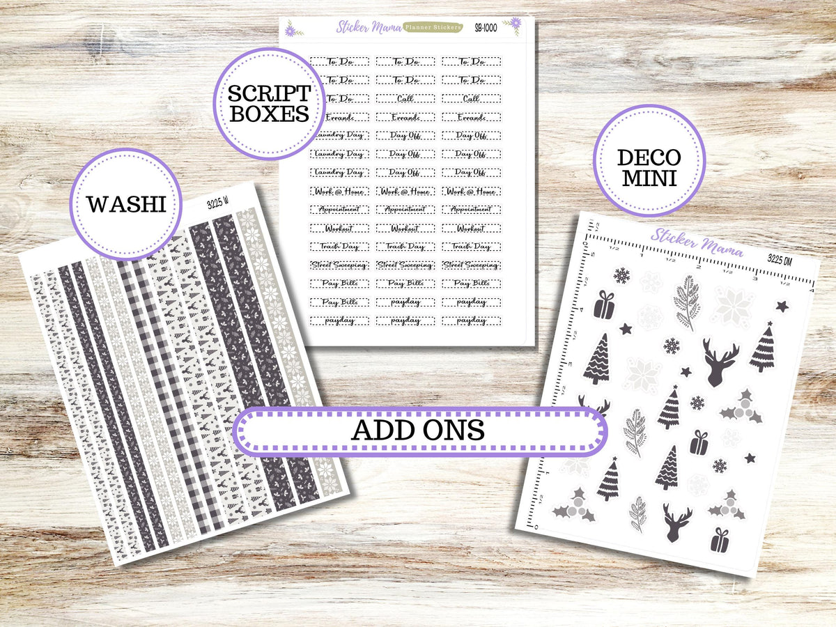 Laurel Denise Small Rose Planner Sticker Kit | 3225 Sleek Season | Choose your own Month | 9-26