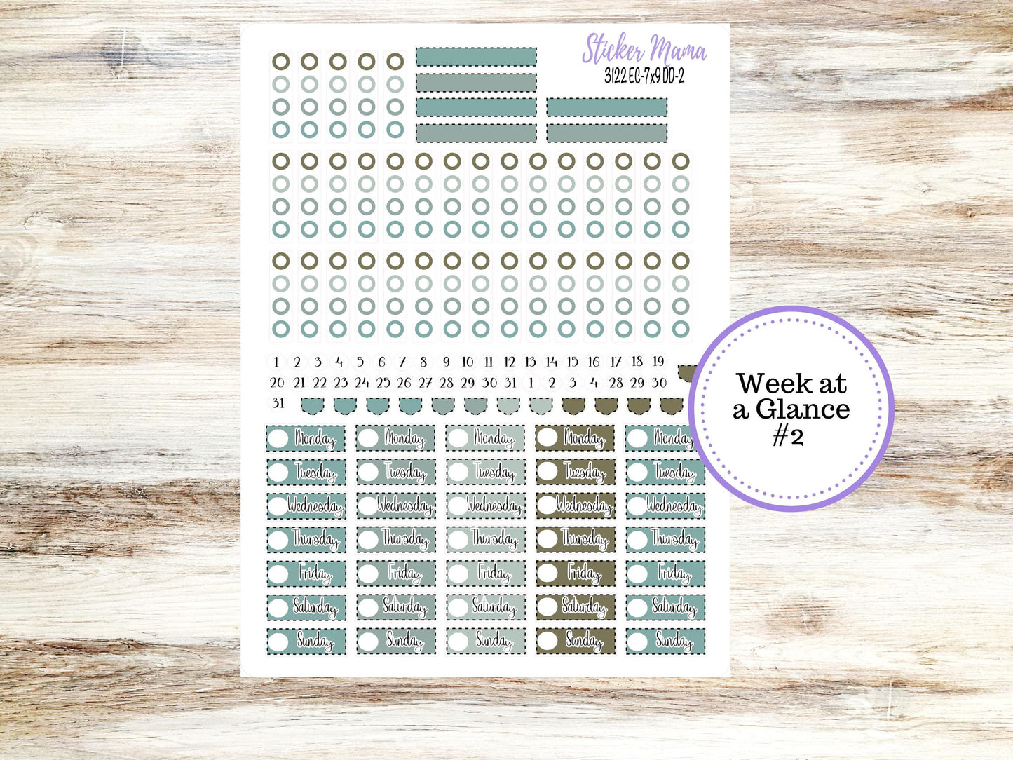 ERIN CONDREN Daily Duo Planner Kit DD-3122 || Vintage Bloom || Daily Duo Planner Sticker Kit || Erin Condren ||