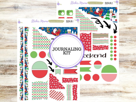 JOURNALING KIT  || #3209 ||  Jolly Pines  || Journal Planner || Planner Stickers || Journal Stickers