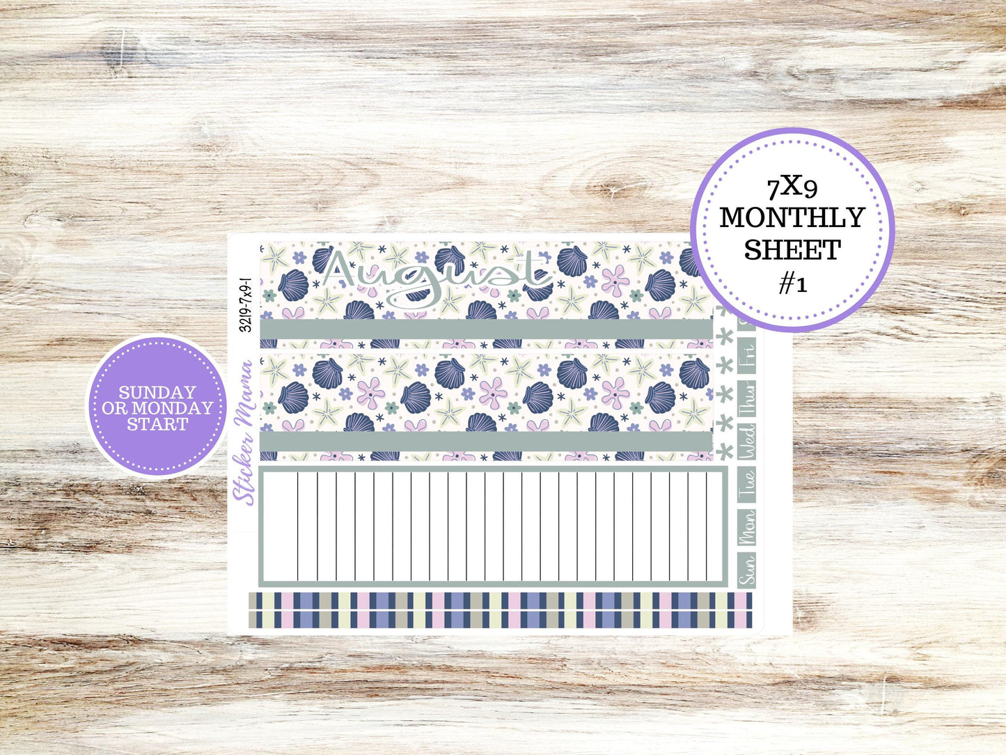 Erin Condren Monthly Kit | 7X9 | August 3219 Tropical Trinkets | 5-26