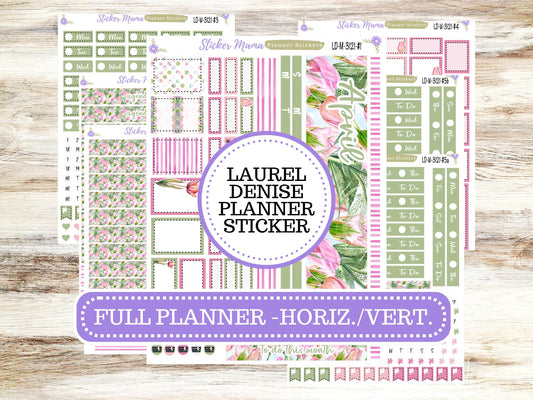 LAUREL DENISE PLANNER Kit #3121 || April Laurel Denise Kit || Laurel Denise Stickers || Laurel Denise Horizontal Vertical || Easter Petals