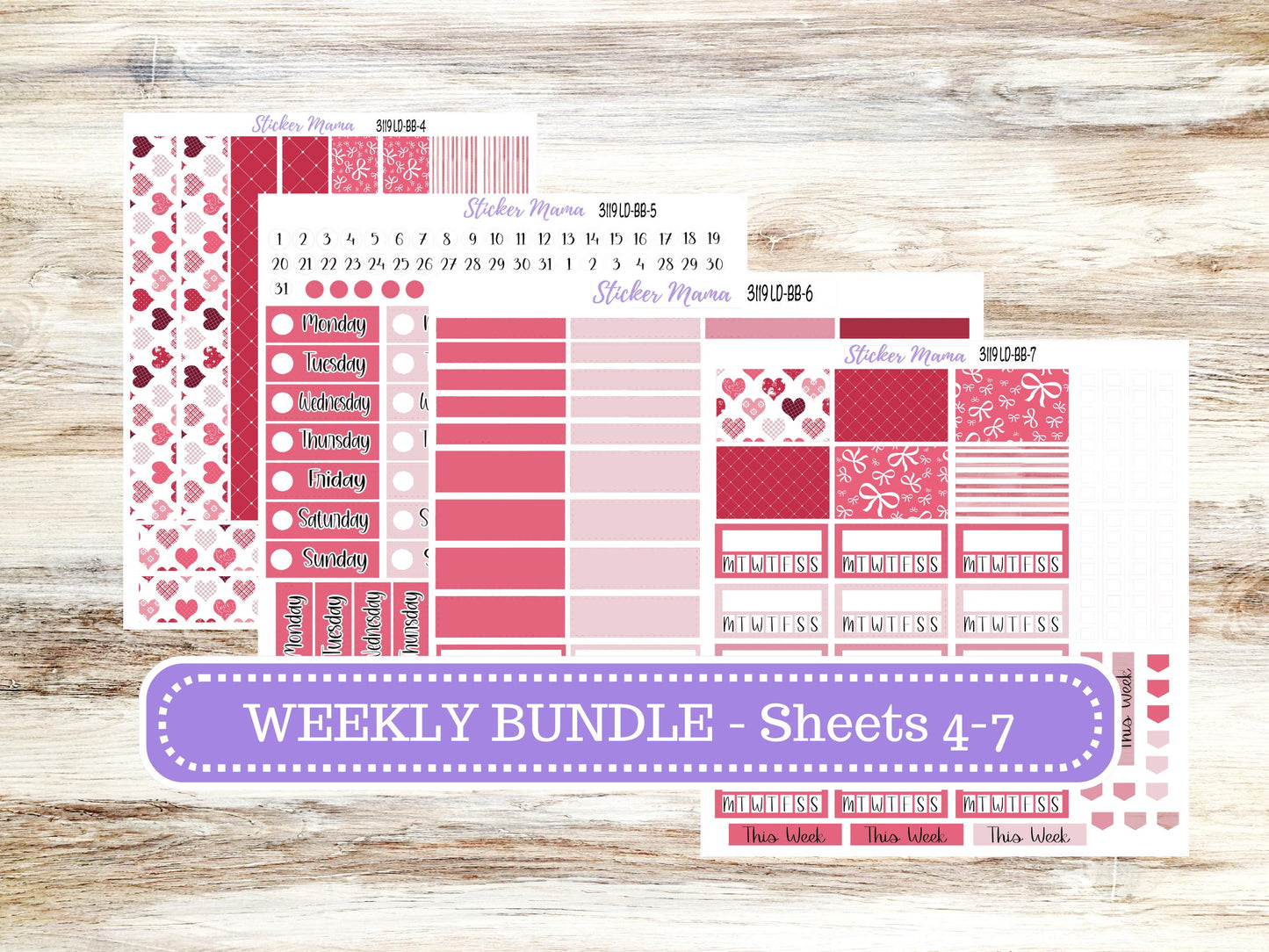 LD BOOK-BOUND Planner Kit #3119 || The Mae || The Kristy || Bookbound || February Laurel Denise Sticker Kit ||  10-25