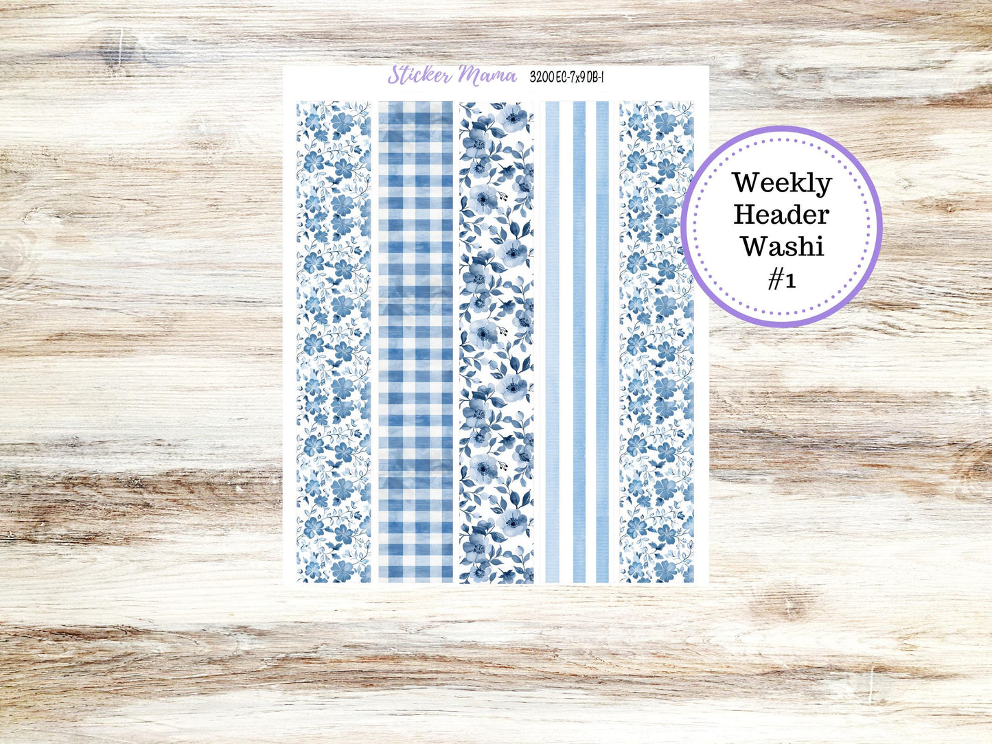ERIN CONDREN Dashboard Planner Kit DB-3200 || Blue Blossom || Dashboard Planner Sticker Kit || Erin Condren ||