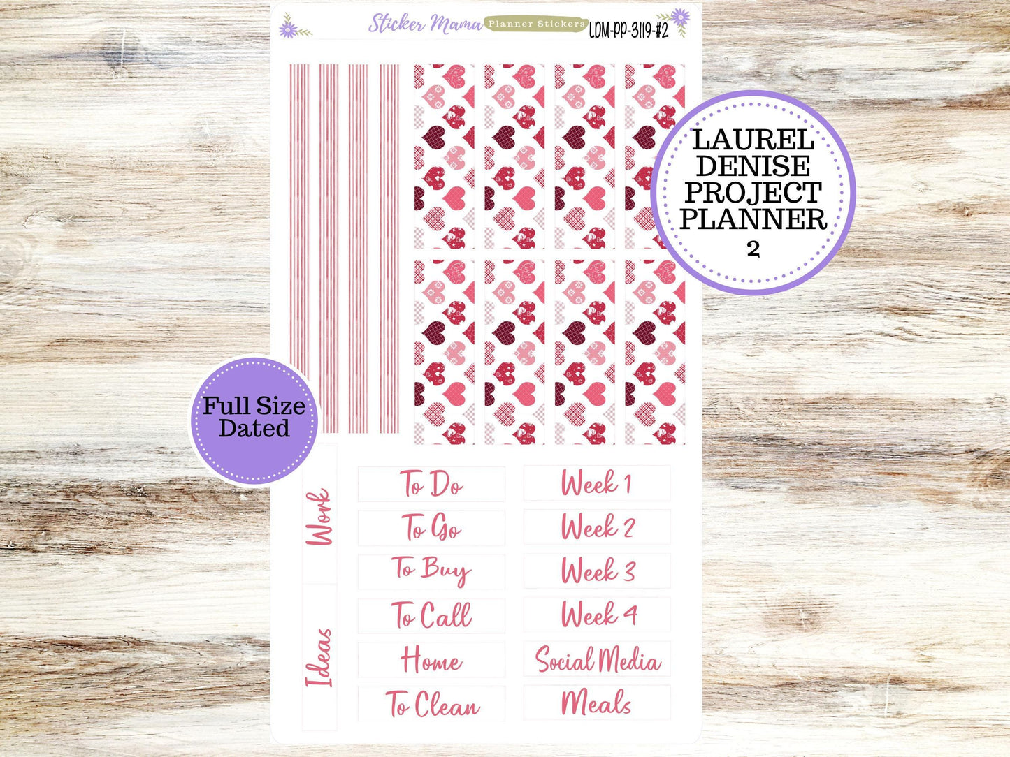 LAUREL DENISE PROJECT February Planner Kit #3119 || Heartfelt Joy || Laurel Denise Kit || Laurel Denise Stickers ||  || February ld