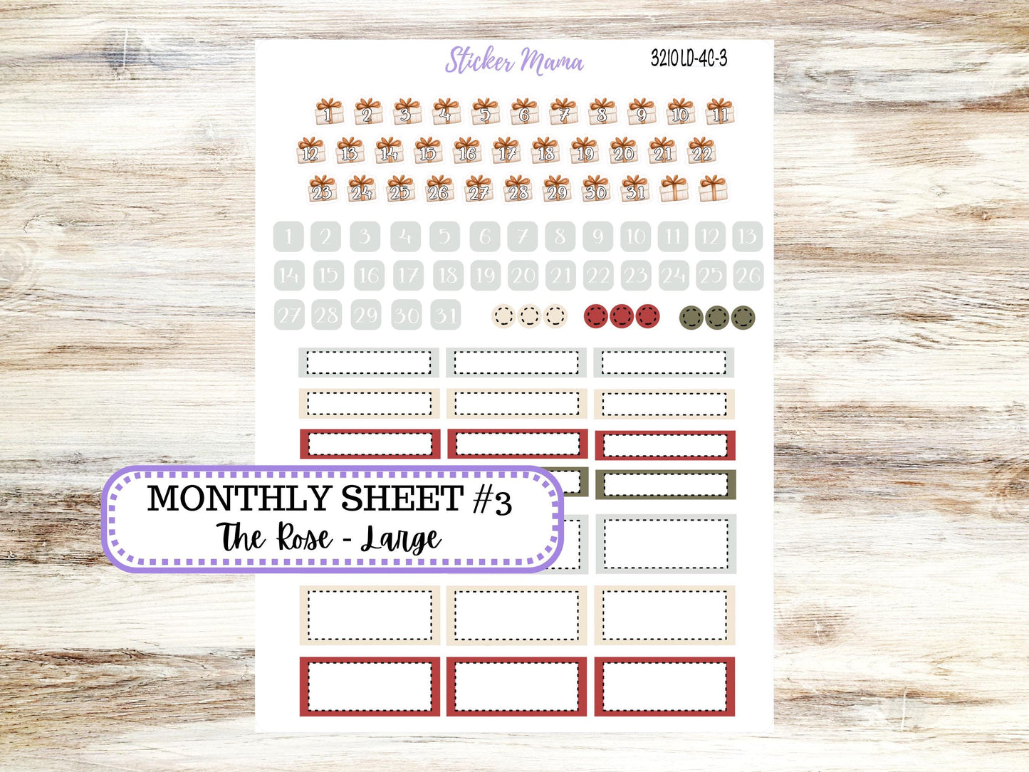 LD "The Rose" Large || 4-COLUMN (formerly project)  Planner Kit #3210 || Frosty Friends || Laurel Denise Stickers || 9-25