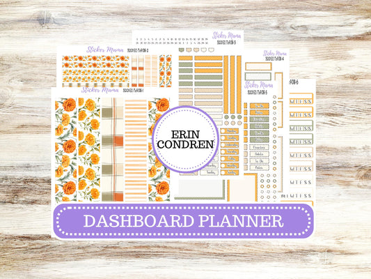 Erin Condren Dashboard Planner Sticker | Kit DB-3201 Fall Colors