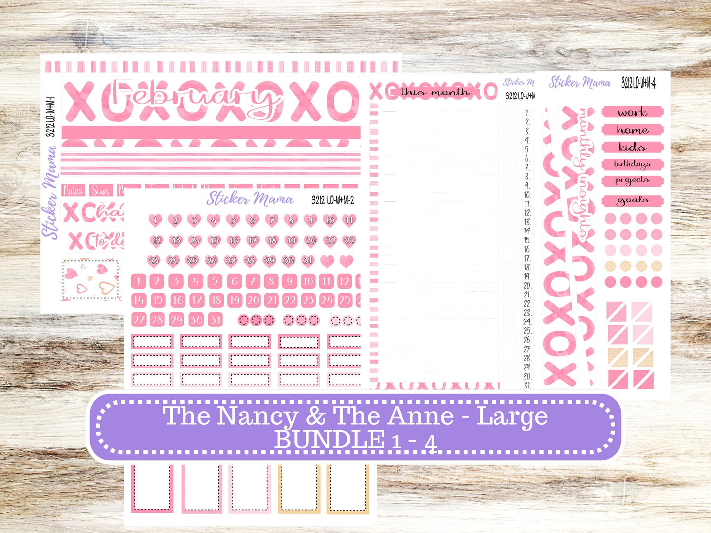 LD “The Nancy & Anne” Large || Week + Month PLANNER Monthly Kit #3212 || Laurel Denise Horizontal Vertical Kit || February || 10-25