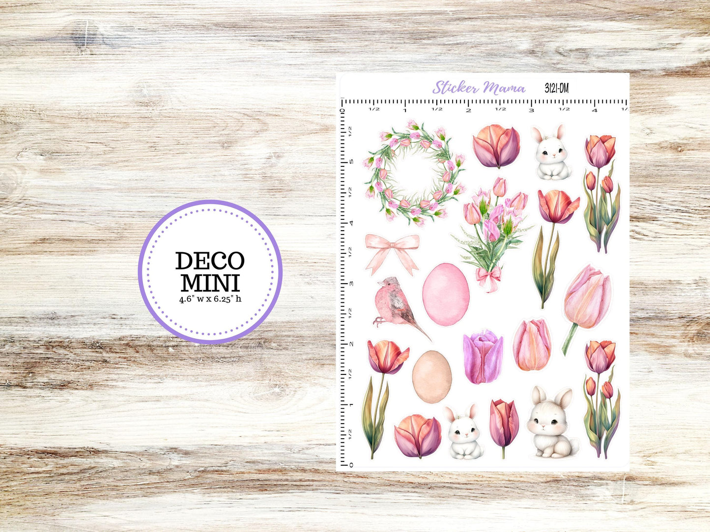 DECO-3121 || Easter Petals Deco || PLANNER STICKERS || Deco Stickers ||  Deco || April