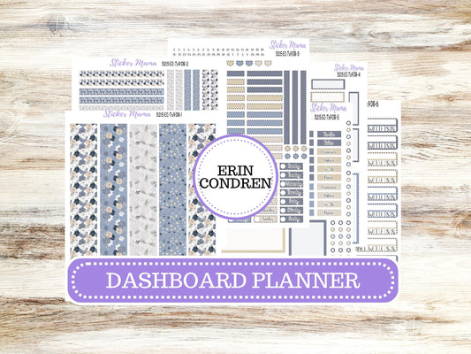 Erin Condren Dashboard Planner Sticker Kit | DB-3215 Charming Roses
