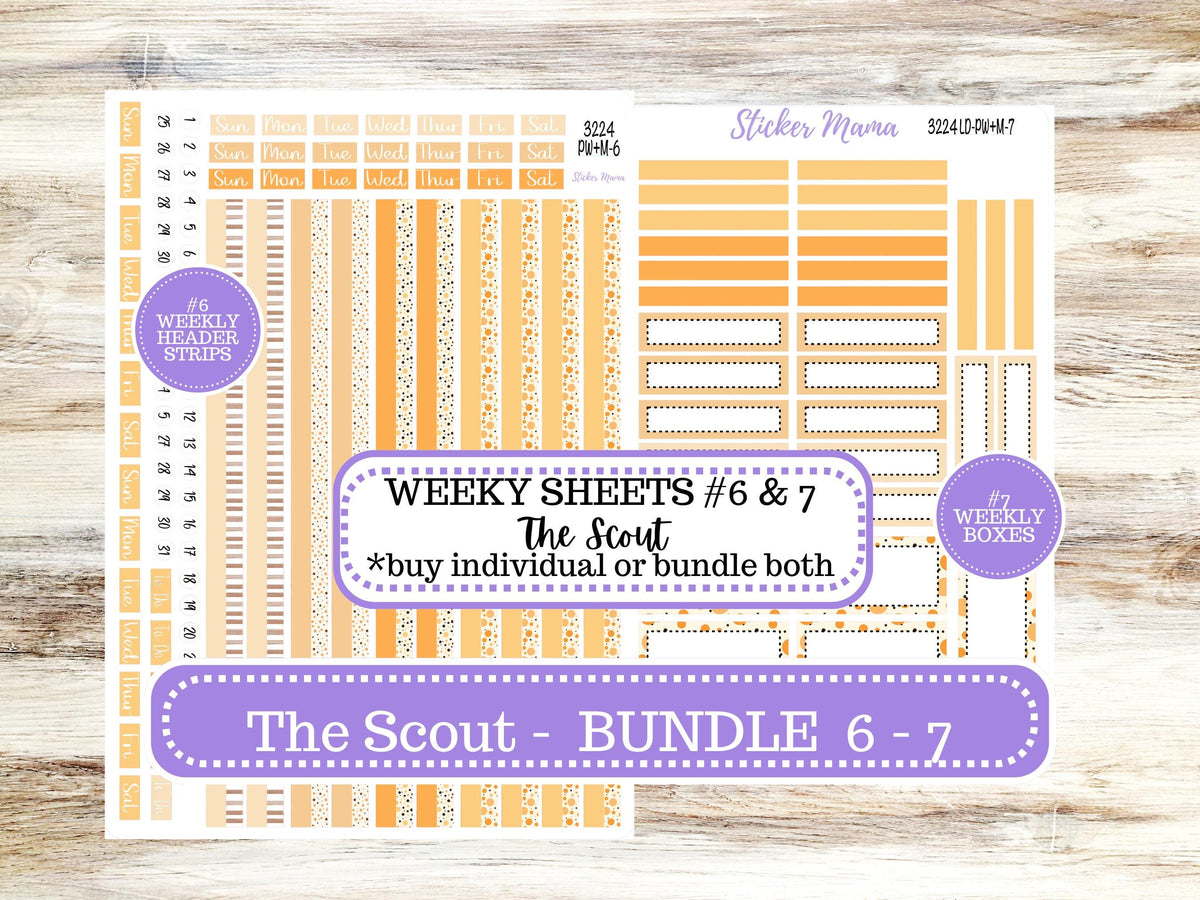 Laurel Denise Large Scout Planner Sticker Kit | Portrait Weekly + Monthly | Month of your Choice Fall | 3224 Fall Polka Dot | 8-26