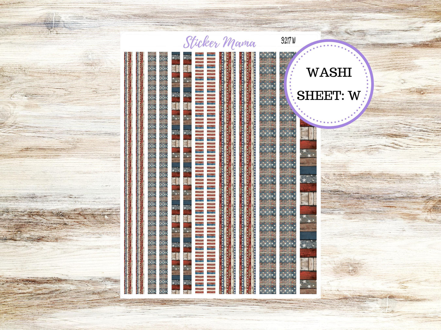 Washi Planner Stickers | 3217 Old Glory