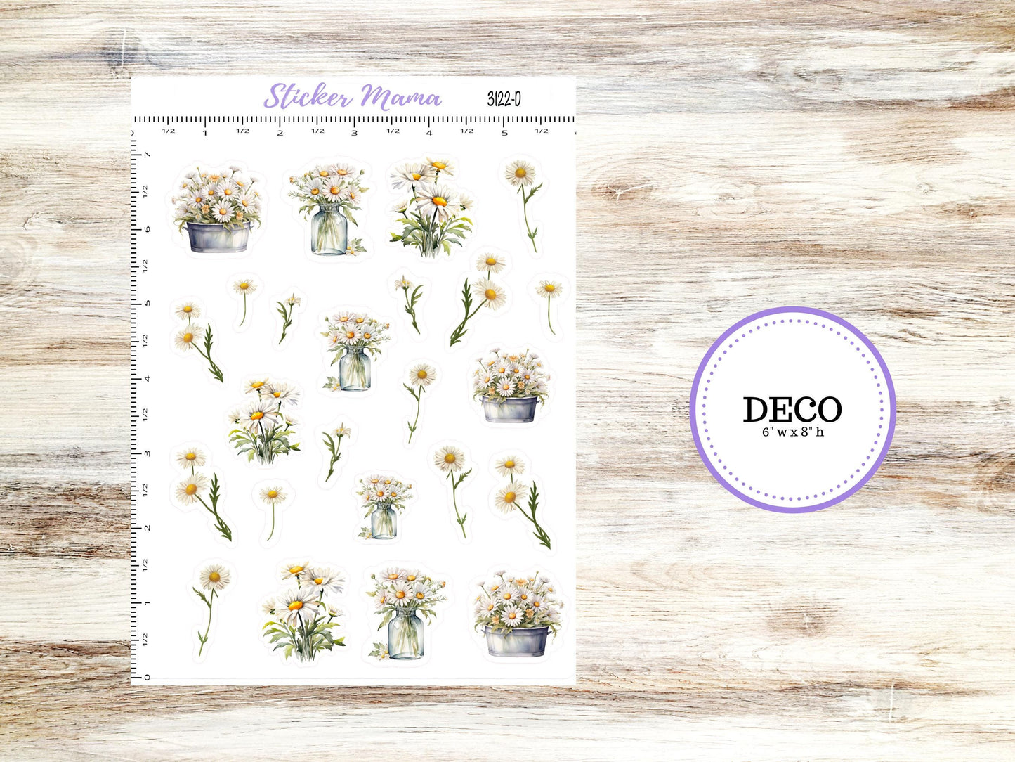 DECO-3122 || Vintage Bloom Deco || PLANNER STICKERS || Deco Stickers ||  Deco