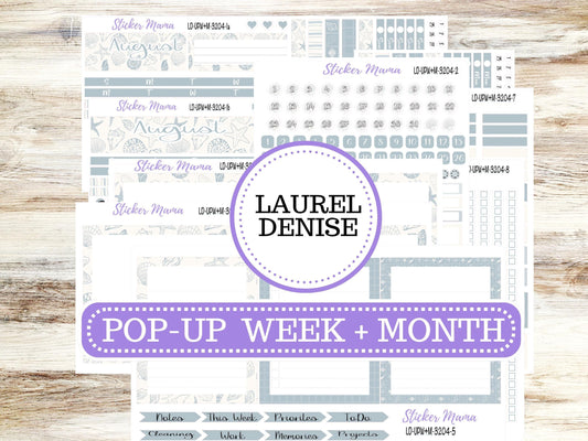 LD POP-UP Week+Month Planner Kit #3204 || Coastal Charm || Laurel Denise Kit || Laurel Denise Stickers || May 25