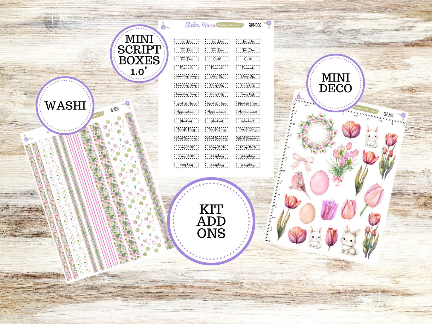 LAUREL DENISE MINI Planner Kit #3121 || Laurel Denise Kit || Laurel Denise Stickers || Laurel Denise Horizontal Vertical || Easter Petals