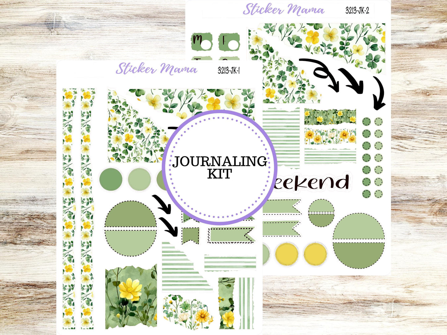 JOURNALING KIT  || #3213 || Lucky Blossoms || Journal Planner || Planner Stickers || Journal Stickers