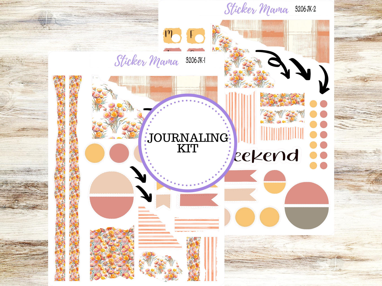 Journal Planner Sticker Kit  | Falling Colors #3206