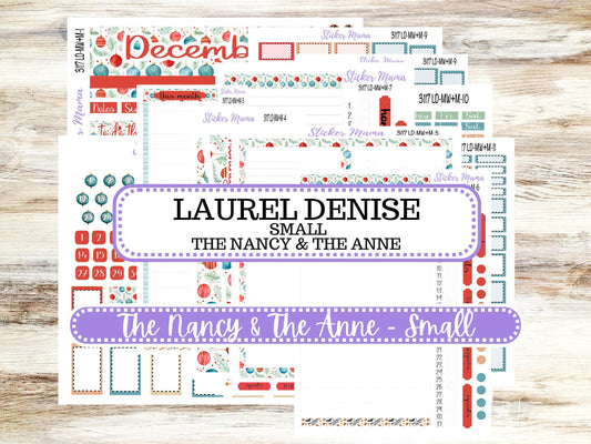 LD SMALL "The Anne" & "The Nancy" || MINI Week + Month Planner Kit #3117 || Laurel Denise Horizontal Vertical || December || 9-25