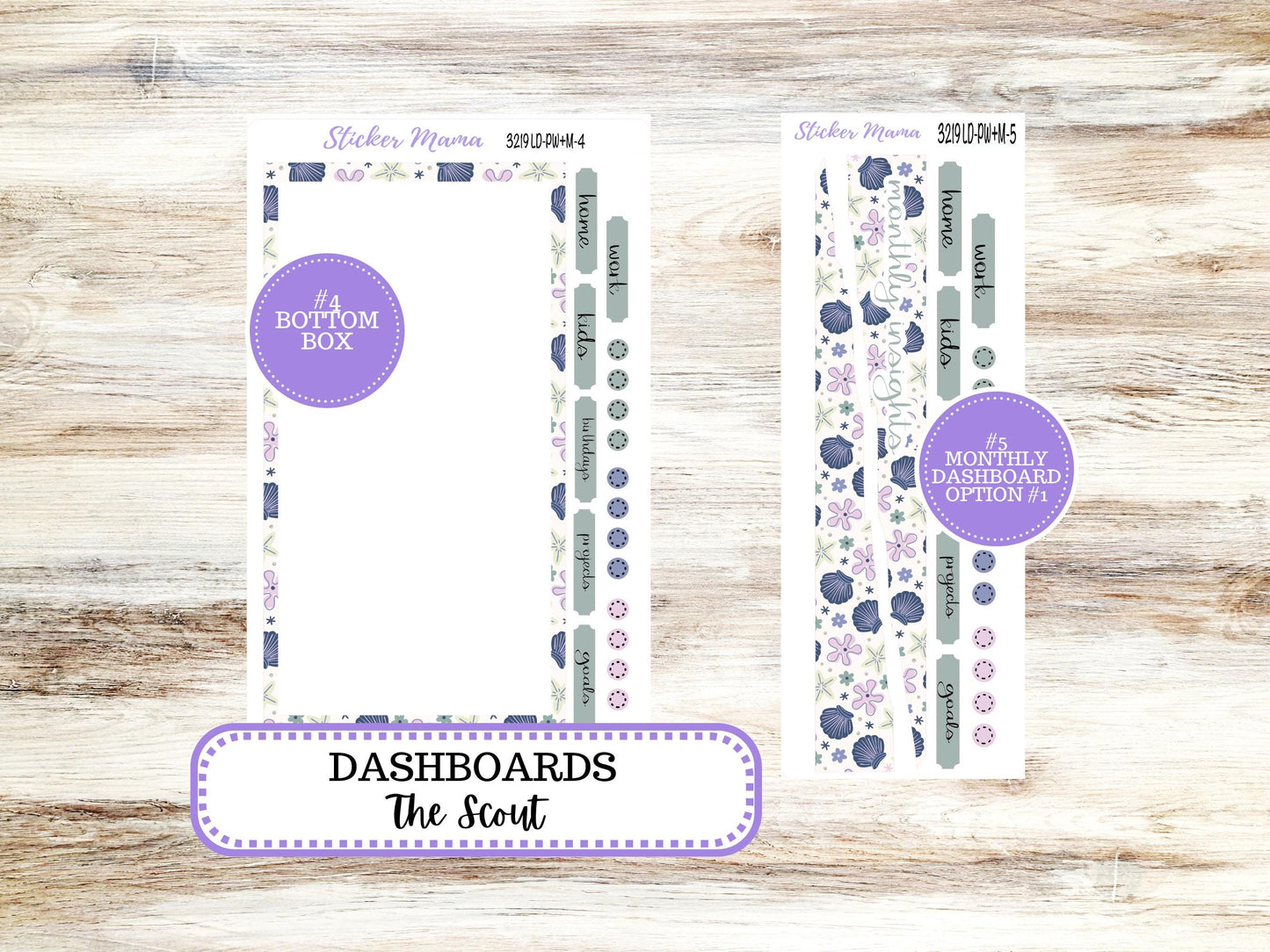 Laurel Denise Large Scout Planner Sticker Kit | Portrait Weekly + Monthly | August Blossom Breeze 3219 | 5-26