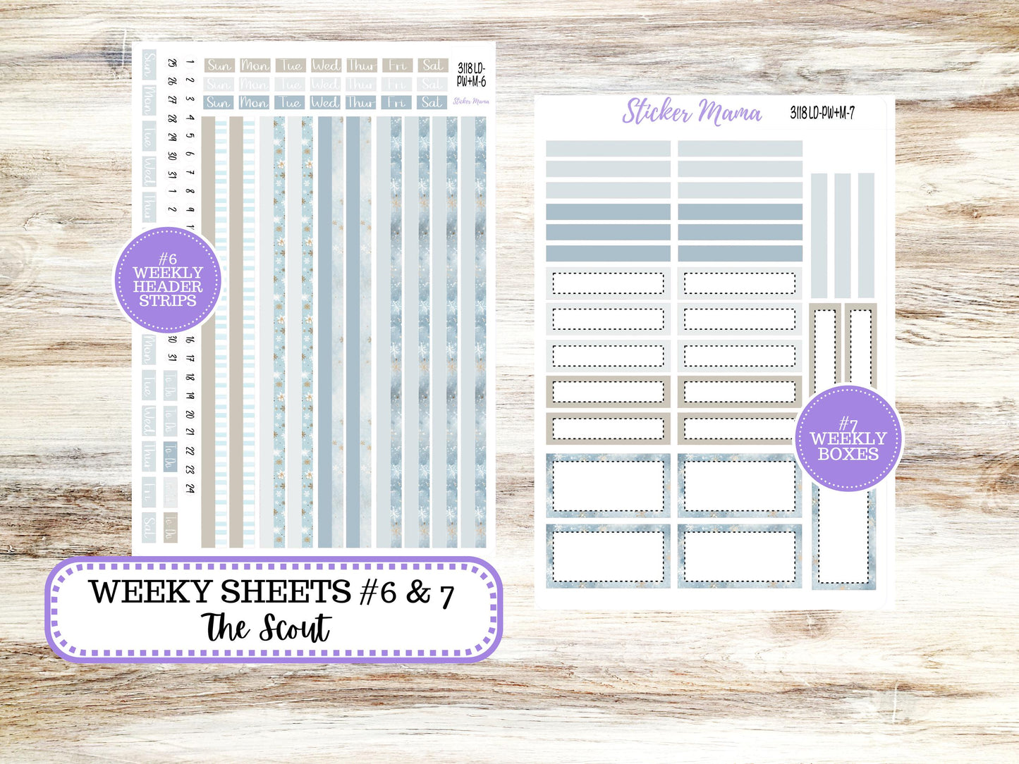 LD Large "The Scout" || PORTRAIT Weekly + Monthly Planner Kit #3118 || January || Laurel Denise Kit Portrait || || 10-25