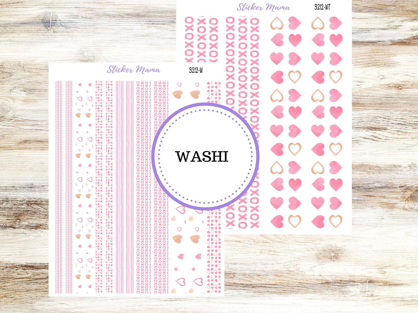 WASHI PLANNER STICKERS || 3212 || Love Notes || Washi Stickers || Valentines Planner Stickers || February Washi for Planners