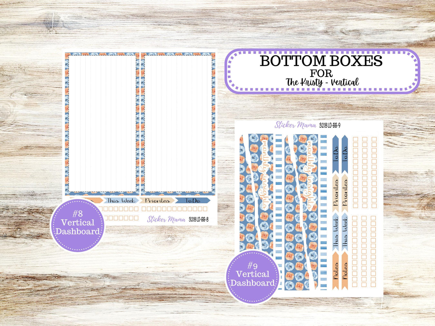 Laurel Denise Mae and Kristy Planner Sticker Kit | Book-Bound | August Blossom Breeze 3218 | 5-26