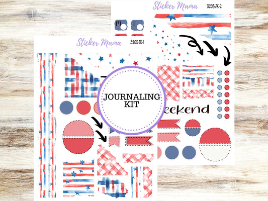 Journaling Stickers | Planner Stickers Kit | 3205 Patriotic Festivities