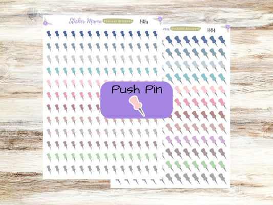 I-141 PUSH PIN PLANNER Stickers || Push Pin Stickers || Pushpin Stickers || Planner Icons