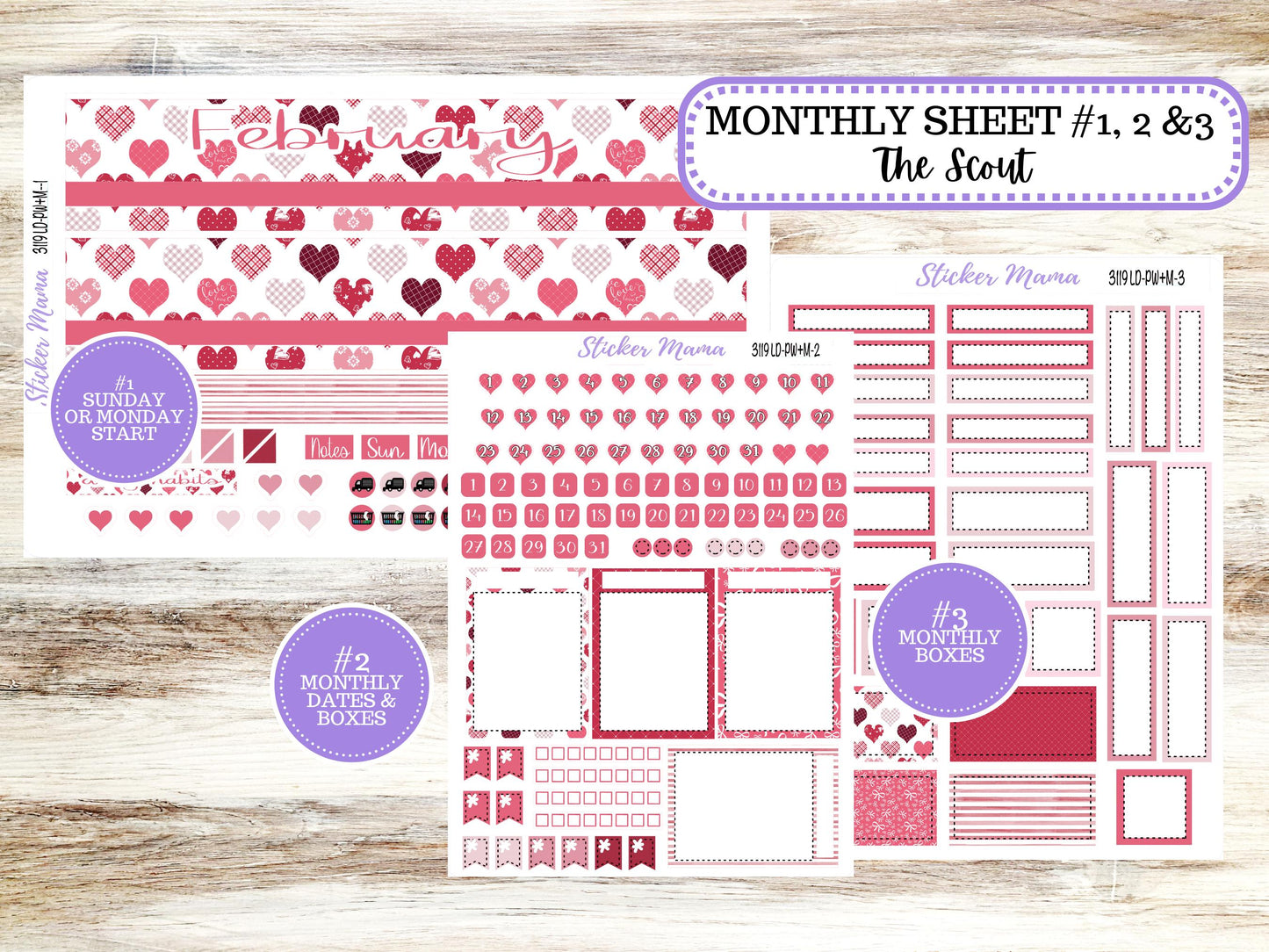 LD Large "The Scout" || PORTRAIT Weekly + Monthly Planner Kit #3119 || February || Laurel Denise Kit Portrait ||  || 10-25