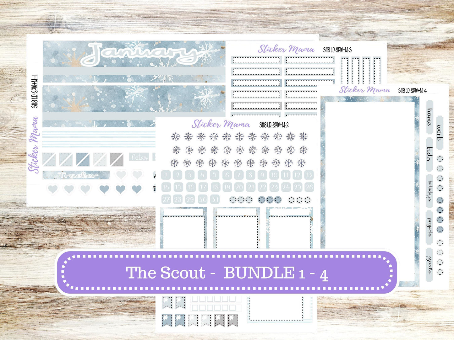 LD Small "The Scout" || PORTRAIT Weekly + Monthly Planner Kit #3118 || || Laurel Denise Kit Portrait || January || 10-25