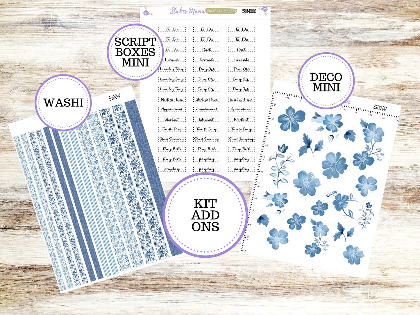 JOURNALING KIT  || #3200 || Cool Blue  || Journal Planner || Planner Stickers || Journal Stickers