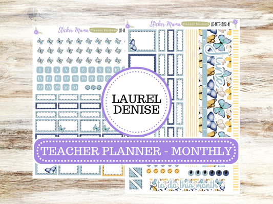 LAUREL DENISE TEACHER Monthly Planner Kit #3112 || Butterfly Bliss ||Laurel Denise Kit || Laurel Denise Teacher Planner
