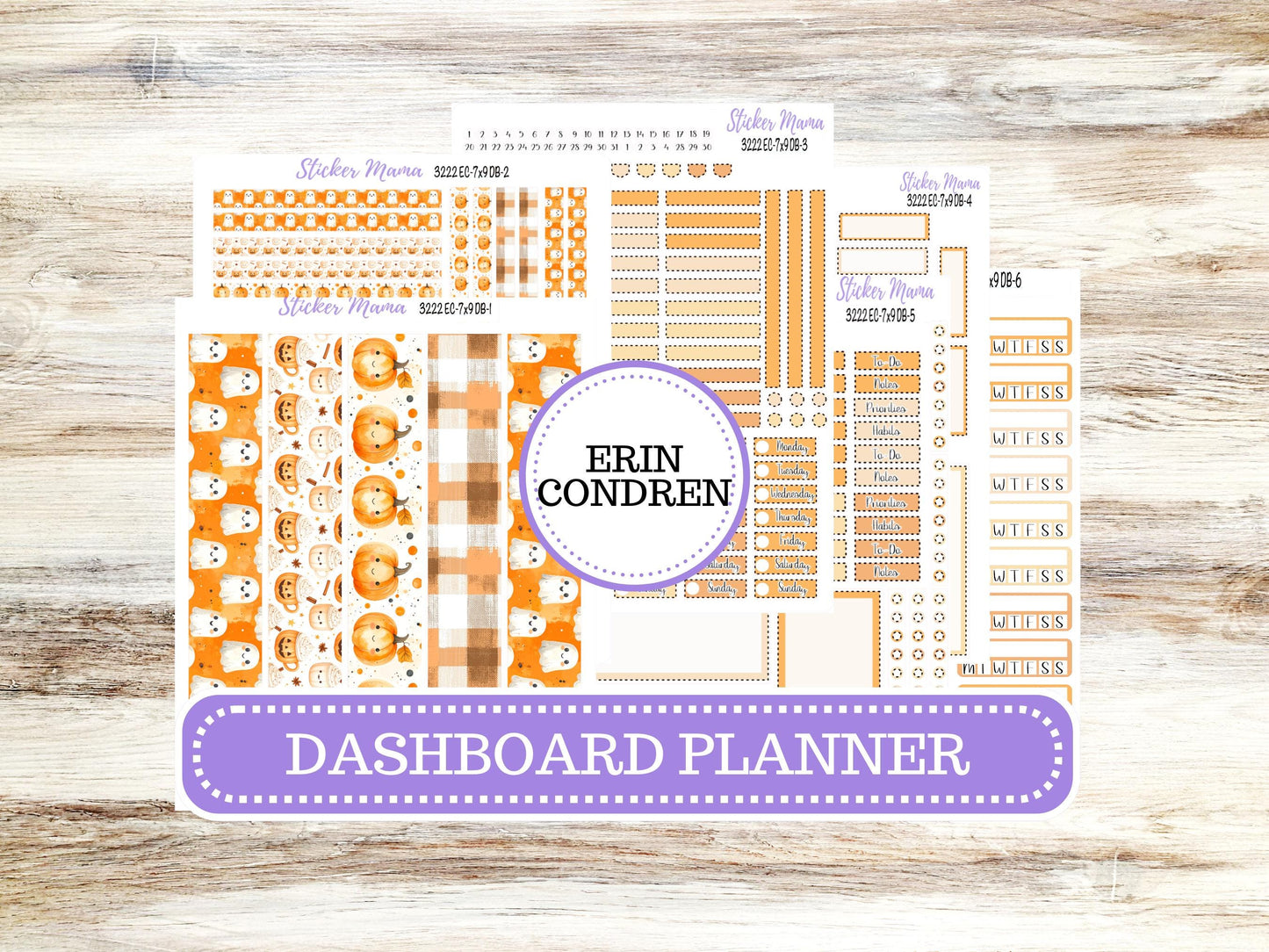 Erin Condren Dashboard Planner Kit DB | 3222 Cozy Ghost