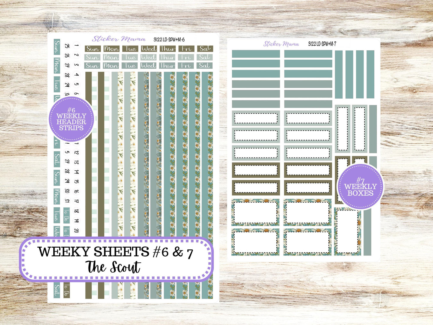 LD Small "The Scout" || PORTRAIT Weekly + Monthly Planner Kit #3122 || Vintage Bloom || Laurel Denise Kit Portrait  || 11-25