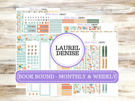 LD BOOK-BOUND Planner Kit #3113 || Sky High || Laurel Denise Kit || Laurel Denise Stickers || Bookbound August || April 25
