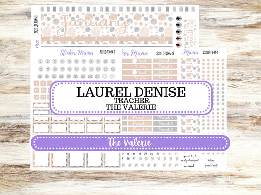LD "The Valerie" || TEACHER Week + Month Planner Kit #3211 || Pastel Wonderland ||Laurel Denise Kit || Laurel Denise Teacher Planner | 10-25