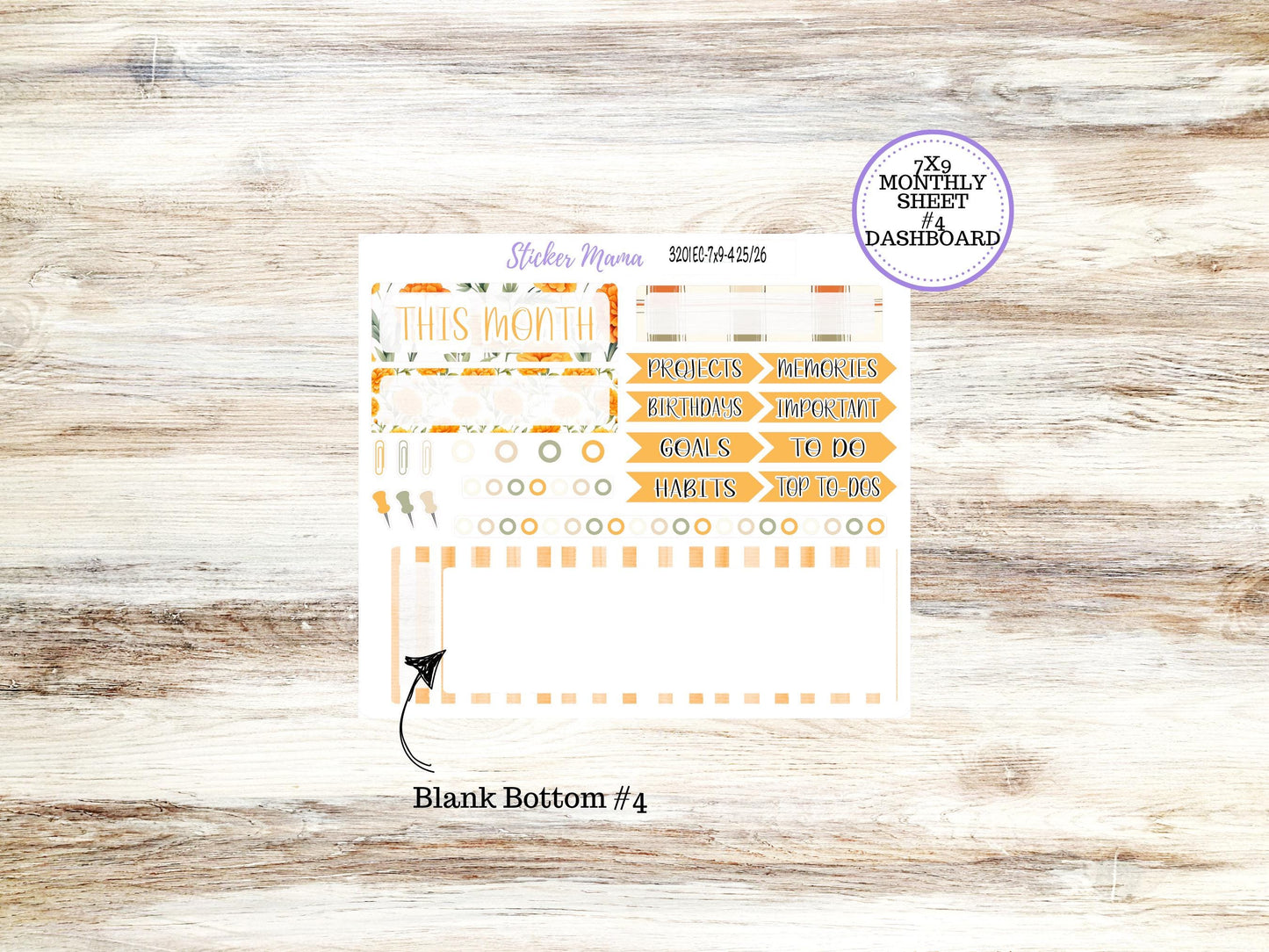 Erin Condren 7x9 Monthly Planner Sticker Kit | 3201 Fall Colors | Undated Choose your Own Month | 4-26